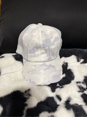 C.C. Boutique White Camo Trucker Hat